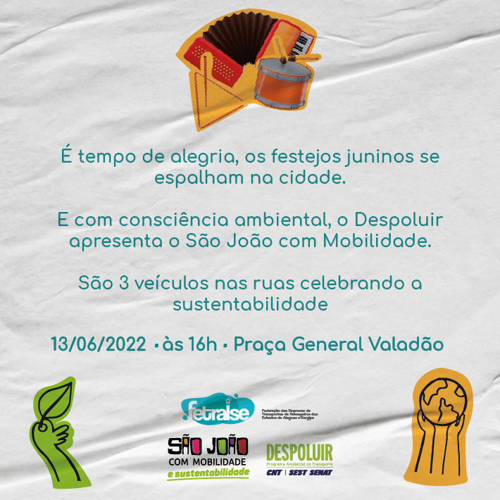 You are currently viewing Programa Ambiental Despoluir apoia edição do São João com Mobilidade em Sergipe 